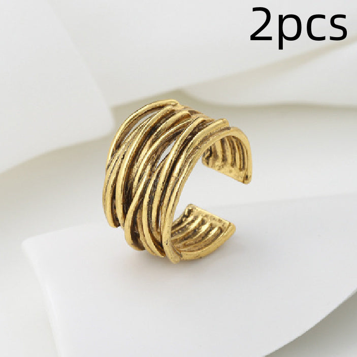 Personalized Retro Multi-coil Bracelet Open Index Finger