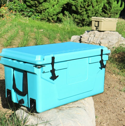 Hot Selling Blue Color 65QT Outdoor Cooler Fish Ice Chest Box 2022 Popular Camping Cooler Box