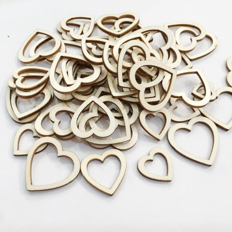 Hollow Peach Heart Original Wood Color Environmental Protection Wood Crafts