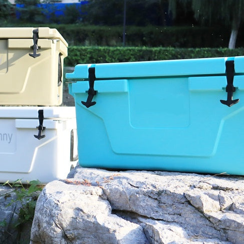 Hot Selling Blue Color 65QT Outdoor Cooler Fish Ice Chest Box 2022 Popular Camping Cooler Box