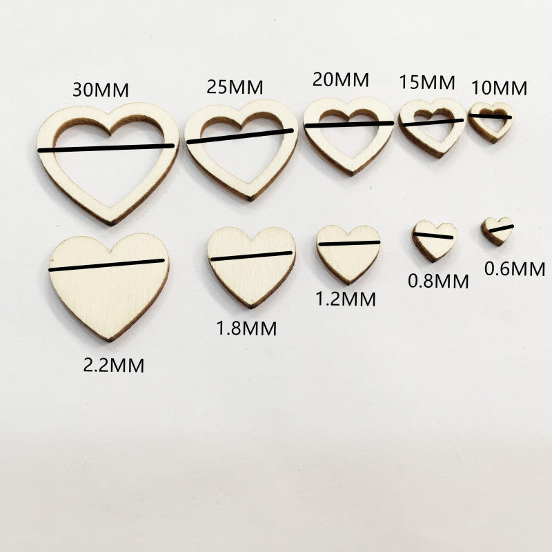 Hollow Peach Heart Original Wood Color Environmental Protection Wood Crafts